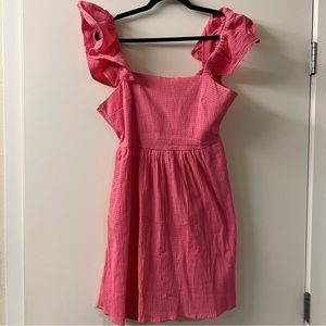 Francesca’s Pink Dress with Ruffle Strap
